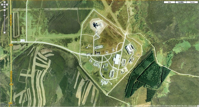 Satellite view of RAF Fylingdales (Cryptome)