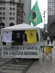 A Brazilian nationalist street stall in Rio